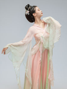 Classical Dance Costume Exercise Clothing Gradient Body Charm Gauze Clothes Chinese Classic Dance Performance Dancing Dress Female Elegant Green Tong Xifeng