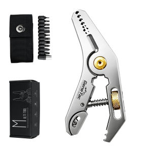 5-in1 Stainless Steel Multi Function Pocket Tool Wrench Pliers Screwdriver EDC Survival Gear for Camping Outdoor DIY Home Repair