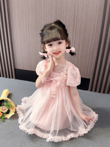 หวาน Princess Escape ตาข่าย กระโปรง วันเกิดสาว เดรส เด็ก ฤดูร้อน สไตล์ใหม่ Midiเด็กทารก Net Gauze Birthday เดรส