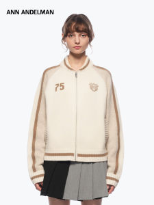 ANN ANDELMAN | Thickened Warm Knitted Baseball Jacket