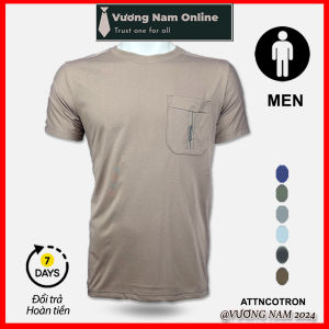 Áo thun nam trung niên cổ tròn form rộng tay ngắn cotton đẹp cao cấp VNO22