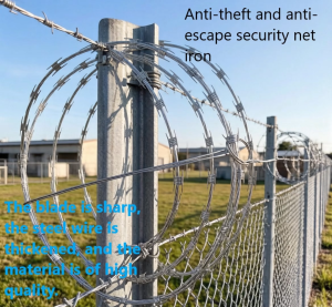 Blade barbed wire hot-dip galvanized anti-theft anti-climbing barbed wire fence protection net iron thorn prison anti-cross isolation protection isolation