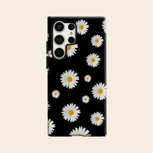 BILIBILI | Black White Daisy Luxury Fashion Full Lens Protective Case for Samsung Galaxy S26 S25 S24 A56 A36 Plus Ultra