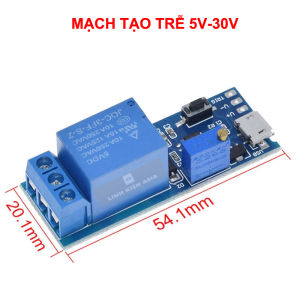 Mạch Relay Tạo Trễ 0 ~ 24 Giây Mô-đun rơ le kích hoạt trễ điện áp 5V - 30V