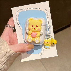 Honor EarbudsX8 Protective Case Cartoon Butter Bear Clip-On Style Transparent Female Version pro Series Digital Accessory