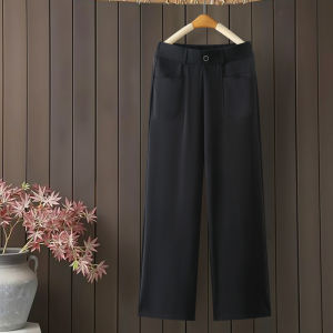 Casual Wide Leg Pants Womens Loose Drapey Simple Style Spring New Arrival Korean Version High Waist Straight Leg Trousers