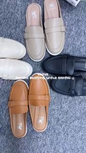 HELIVA GHINA Sepatu Slip On Bustong Wanita Casual Sol 3cm Model Polos Elegan HV2085