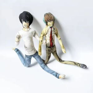 Bandai | 28cm Abstract L Lawliet Plush Toy from Anime Death Note Slim Bendable Plush Doll Festival Gifts for Kids and Anime Fans