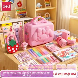 deli | Bộ Quà Văn Phòng Phẩm Hấp Dẫn cho Học Sinh Tiểu Học và Trung Học