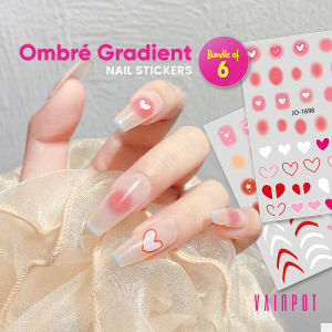 Gradient Blush Effect Nail Art Stickers Ombr [Bundle of 6]