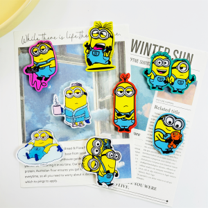 Acrylic Yellow Man Dad Thief Fridge Magnet Creative Personalized Cartoon Decorative Kitchen Home Decorations Single Piece