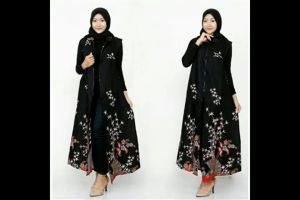 Longcardy Batik Kardigan long dress Model Tanpa Lengan Long Cardigan Outer Katun C