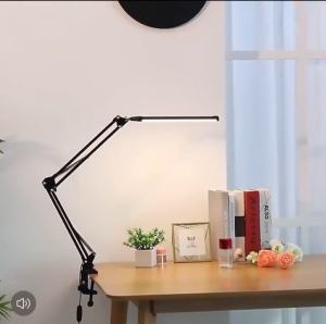 UORRIS LED Desk Table Lamp with Rotatable Clamp 3 Light Colors Home Decor Eye Protection Office Bedroom Lighting