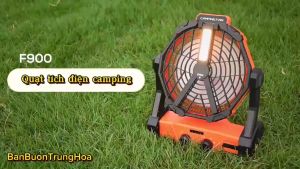Quạt Tích Điện Có Led Cắm Trại Camping Quạt Tích Điện Pin Khủng Sử Dụng 25H Tiện Lợi Cho Dân Phượt Có Ổ Cắm Sạc