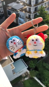 Móc khóa Doreamon Dorami mini handmade - móc khóa len