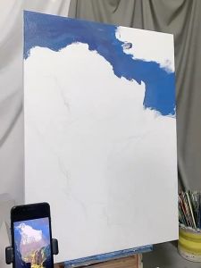 เฟรมแคนวาสสำหรับศิลปิน คุณภาพสูง พร้อมฝาครอบและตัวรับของขวัญ สำหรับงานฝีมือ ขนาด 10x10cm/20x20cm/30x30cm/40x40cm/40x50cm