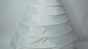 Womens Dome Shape 6 Hoop Petticoats Floor Length Underskirt Slip Crinoline for Ball Gown Wedding Dress