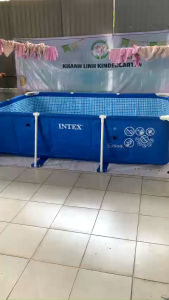 Bể bơi khung kim loại chữ nhật kích thước 300*200*75 (cm) chính hãng INTEX 28272 .BH 5 NĂM