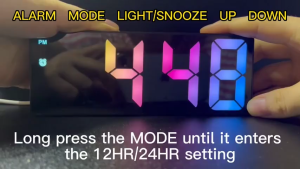 LED Mirror Table Clock Digital Alarm Snooze Display Time Desktop Electronic Table clocks Desktop Clock