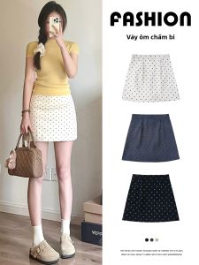 YIFANSHI | Chân Váy Ngắn Mới Mùa Thu Pha Len Trắng