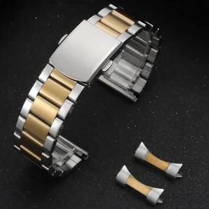 Đa Năng Nam Nữ Dây Thép Không Gỉ 18mm-24mm Khóa Gấp Thể Thao Cong Cấp Dây Đeo Cho Phụ Kiện Rolex