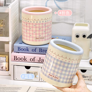 Desktop Mini Trash Can Cute Storage Bucket for Bedroom Office Desk Dormitory Book Table Paper Basket High Aesthetic Value