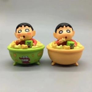 Bandai | In Stock Xiaoxin Bath Tub Action Figure Cute Bathtub Style Cartoon Doll Desktop Ornament Collectible Statue Fans Surprise Gift