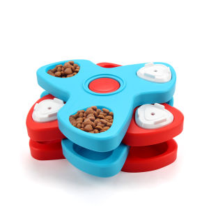 2 Spinning Layers Dog Puzzle Toy Slow Feeder Interactive Increase Dogs Food Puzzle Feeder Toys for IQ Training Mental Enrichment