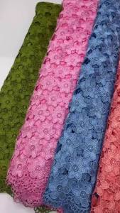 Green African Guipure Cord Lace Fabric 2026 High Quality Nigerian Water Soluble Lace Fabric For Women Party Dress Sewing