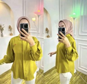 Blouse - Livia Blouse - Kemeja polos wanita - Outher wanita premium