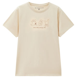 Giordano | Cute Cat Print New Cotton T-Shirt