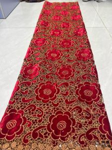 African Velvet Lace Fabric 2026 High Quality Nigeria Velvet Lace French Tulle Lace Fabric For Party Wedding Dress Sewing Cloth