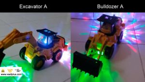 Children Toys Excavator or Bulldozer with light and music Mainan Budak