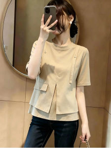 Stylish Short Sleeve Two-Piece Look T-Shirt