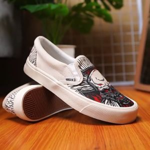 Brick Mansions - Slip On Mission Deathstep Off White Sepatu Sneakers Casual Pria Wanita