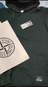 FREE TOTEBAG !! JAKET HOODIE STONE ISLAND Denim Logo Bordir Kancing Fulltag & Lebel Premium