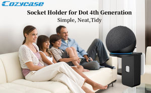 Cozycase Wall Mount for Alexa Echo Dot 5th & Echo Dot 4 Generation Outlet Hanger Household Smart Speaker Stand Hide Messy Wires