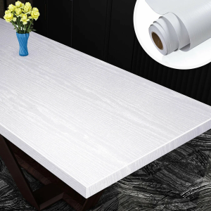 Self-Adhesive Wood Grain Wallpaper PVC Waterproof Removable Contact Paper for Kitchen Cabinet Door Furniture Renovation Decal
