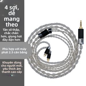 Yongse | Dây Cáp Nâng Cấp Tai Nghe Chuyên Nghiệp Nhiều Đầu Kết Nối Đồng Tinh Thể Mạ Bạc
