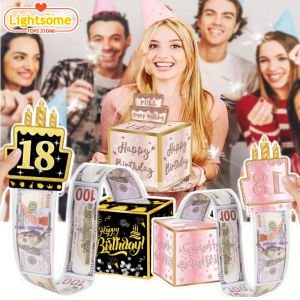 Birthday Magic Box Gift Roll-Up Banknote Box Fake Cash Gift Box Cash Money Clip Funny Creative Birthday Gifts