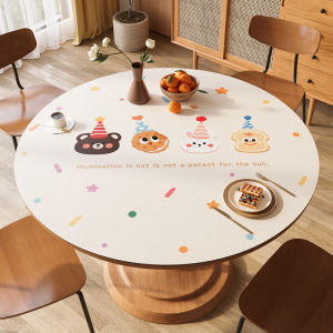ovzf | Cartoon Round Table Mat Waterproof Oil-Resistant Easy-Clean Elegant Protection