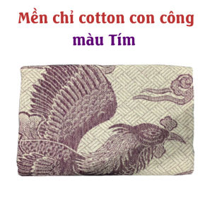 Chăn mền cotton 4 mùa Long Phụng tím 1m5 x 2m nặng 700g - 800g