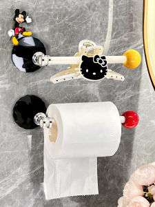 Hộp Đựng Giấy Vệ Sinh Dopaamine Gắn Tường Phòng Tắm Không Cần Đục Lỗ Kệ Đựng Giấy Cuộn Kiểu Bắc Âu Đồ Dùng Vệ Sinh Cá Nhân