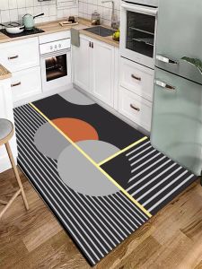 PVC Washable and Erasable Kitchen Floor Mat Non-Slip and Oilproof Waterproof Household Foot Mat Entrance Door Leather Carpet Cutting