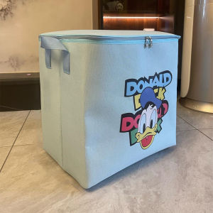 Foldable Canvas Clothing Storage Bag Home Moving Cartoon Basket Quilt Storage Box Fabric Organizer for Bedroom And Childrens Room