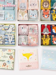 Tất Trẻ Em Caramella Mùa Thu Đông Tai Thỏ Ba Chiều Màu Đỏ Cho Bé Gái Tất Trẻ Em Mùa Xuân Tất Trẻ Em Tất Mẹ Con Tất Trẻ Em