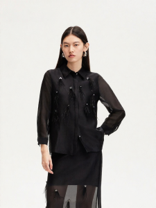 Vero Moda | Áo Blouse Viền Lông Công Thu