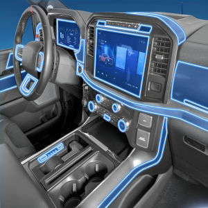 FOR Ford Raptor F-150 2022-2025 Dashboard Multimedia Navigation Transparent Anti-Scratch Protection Film Modification