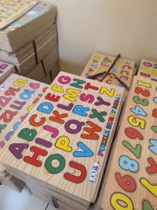Puzzle Kayu Edukatif Puzzle Huruf Kecil & Besar new