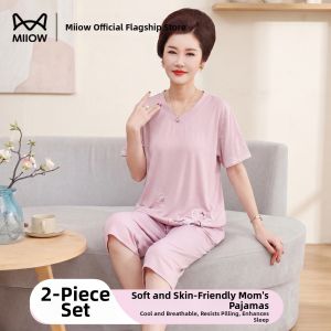 MiiOW | Mid-aged Women Summer Breathable Modal Pajama Set